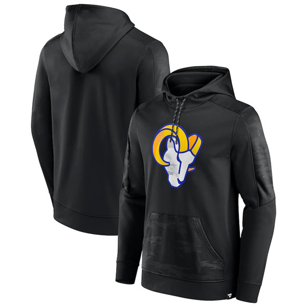 Men's Los Angeles Rams Black On The Ball Pullover Hoodie